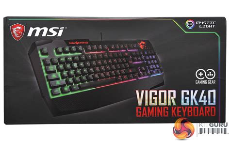 MSI Vigor GK40 RGB Gaming Keyboard Review | KitGuru- Part 2