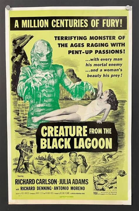 Creature From the Black Lagoon (R1980’s) – Original Benton Window Card ...