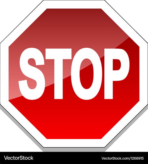 Stop sign Royalty Free Vector Image - VectorStock