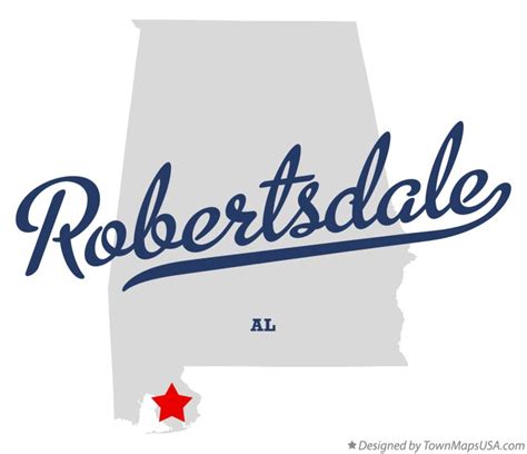 Map of Robertsdale, AL, Alabama