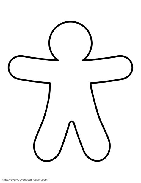 Free Gingerbread Man Template (Printable PDF)