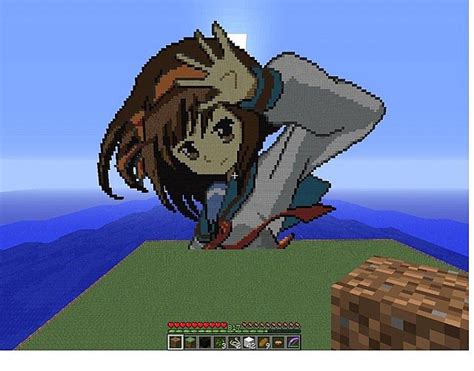 Haruhi Suzumiya Minecraft PixelArt Minecraft Project