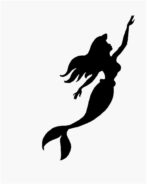 Mermaid Tail Silhouette Png - Ariel Little Mermaid Silhouette, Transparent Png , Transparent Png ...