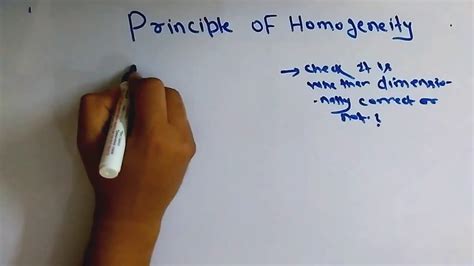 Principle Of Homogeneity 11_ 1.3 - YouTube