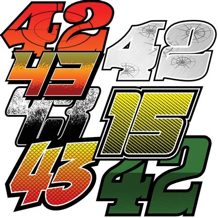 Race Car Numbers - Number Kits | RaceGraphics.com