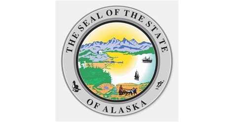 Alaska State Seal Stickers | Zazzle