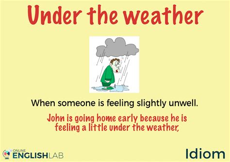 Idiom – under the weather | Online English Lab