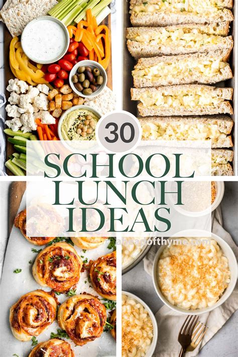 30 School Lunch Ideas - Ahead of Thyme