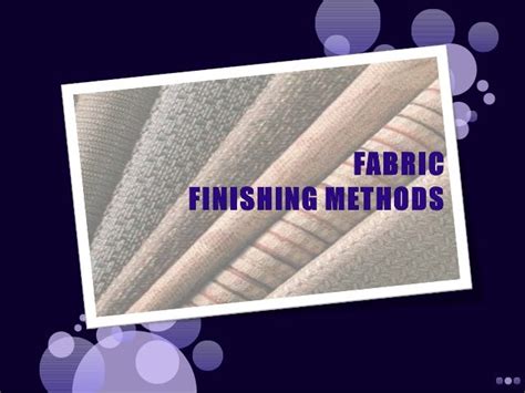 fabric and garment finishing methods