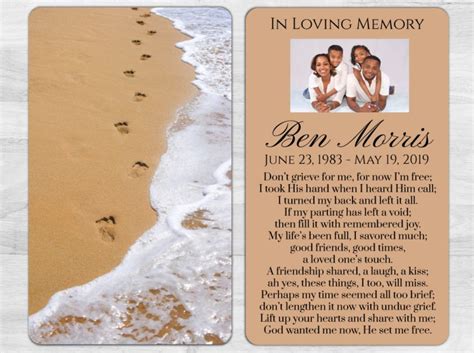 Memorial Program for Funeral - Funeral Memorial Invitations | Memorial cards, Prayer cards for ...