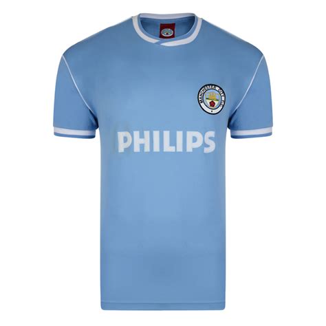 Manchester City Home football shirt 1987 - 1989. Sponsored by Brother