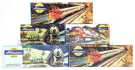 Lot - (5) Athearn HO Scale Miniature Train Cars