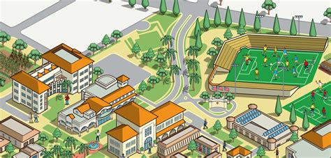 Santa Clara University Campus Map Illustration on Behance