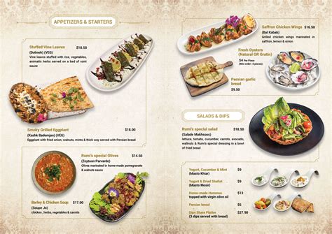 OUR MENU - Rumi Persian Restaurant