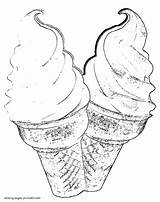 Printable Ice Cream Cone Coloring Pages sketch template
