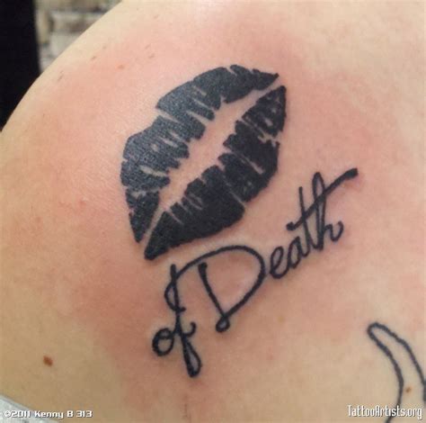 i like this but kiss of life instead | Kiss tattoos, Lip print tattoos, Dope tattoos for women