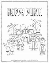 Printable Purim Coloring Pages sketch template