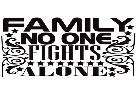 In This Family No One Fights Alone Graphic by Creative design · Creative Fabrica