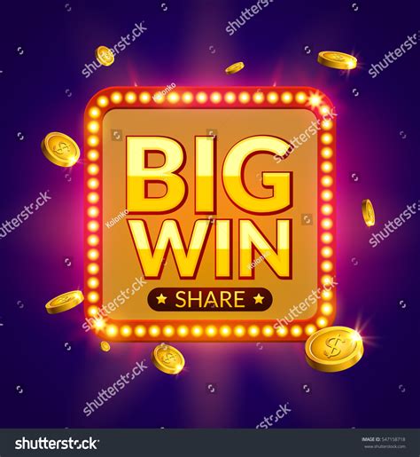 Big Win Glowing Retro Banner Online Stock Vector (Royalty Free) 547158718 | Shutterstock