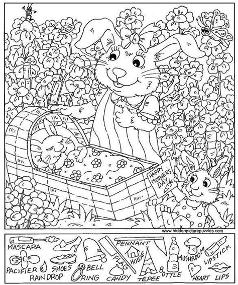 Hidden Pictures - Google'da Ara Spring Coloring Pages, Colouring Pages ...