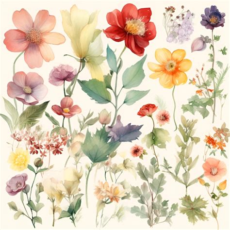 Premium AI Image | Watercolor Flower Background Illustration