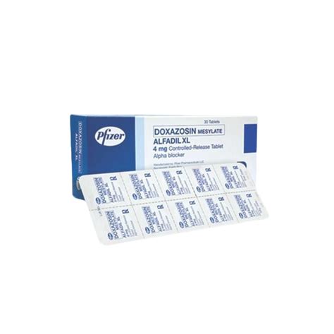 ALFADIL XL Doxazosin Mesylate 4mg Controlled-Release Tablet 30's price in the Philippines ...