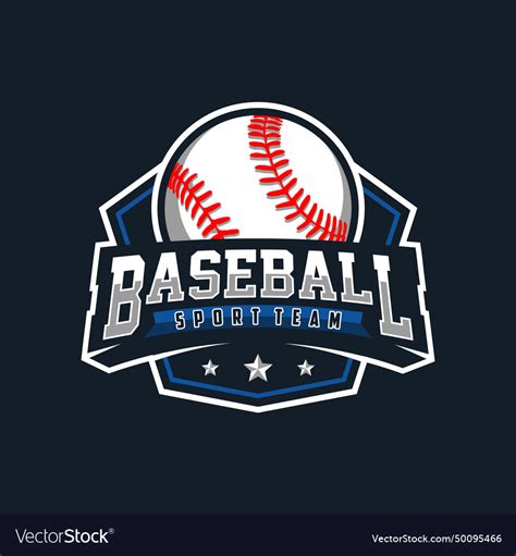 Baseball template logo design Royalty Free Vector Image