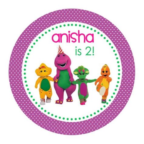 Barney & Friends Party Favour Stickers/Tags – CallaChic