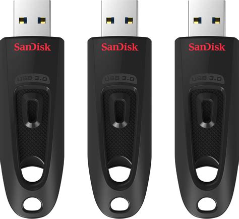 SanDisk Ultra 32GB USB 3.0 Flash Drive with Hardware Encryption (3-Pack) Black SDCZ48-032G ...