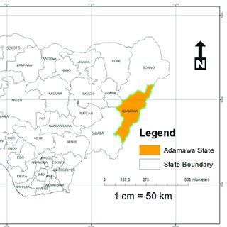 Map of Nigeria showing Adamawa State. | Download Scientific Diagram