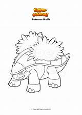 Pokemon Coloring Pages Grotle sketch template