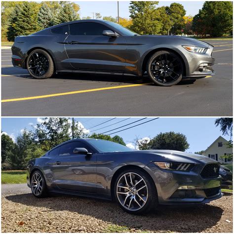 Finally upgraded rims black looks so much better : r/Mustang