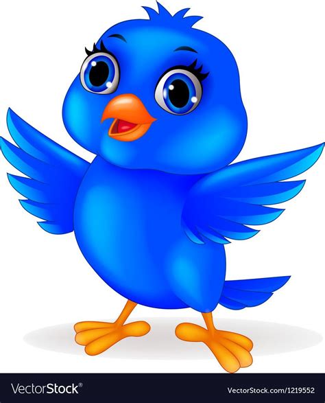 Funny Blue Bird Cartoon. Download a Free Preview or High Quality Adobe Illustrator Ai, EPS, PDF ...