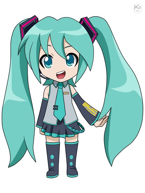 Miku Hatsune -chibi by Krizeii on DeviantArt