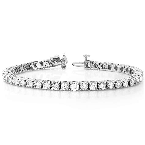 Lab-grown diamond tennis bracelet, 14k WG 10cttw - Gems of La Costa