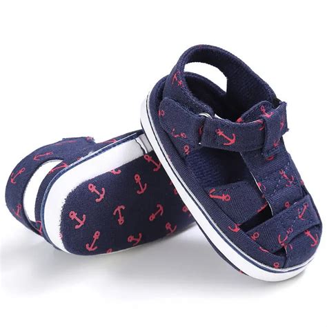 Baby Boy Sandals Summer Toddler Kid First Walkers Canvas Crib Shoes ...