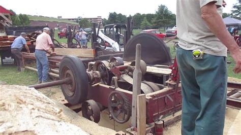 #100 Frick sawmill at Mason Dixon steam show 2019 - YouTube