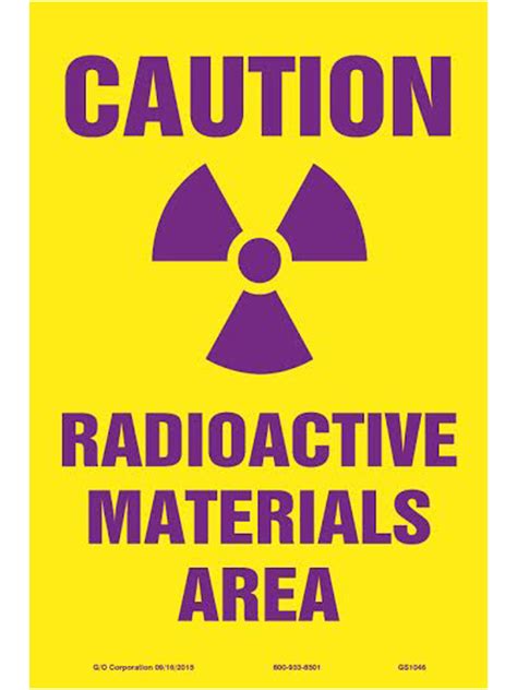 Caution – Radioactive Materials Area – Standard Industry Sign – GO Corp