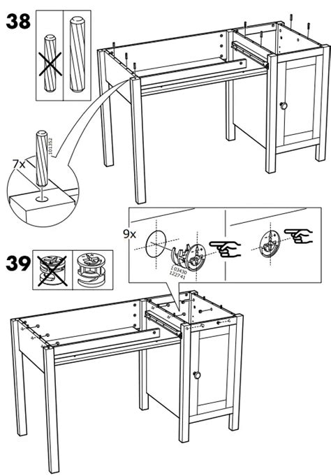 IKEA HEMNES Desk Instruction Manual