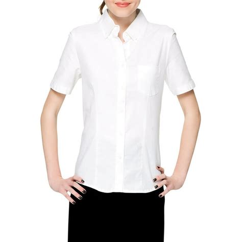 Lee Uniforms - Lee Uniforms Juniors' Short Sleeve Stretch Oxford Blouse ...