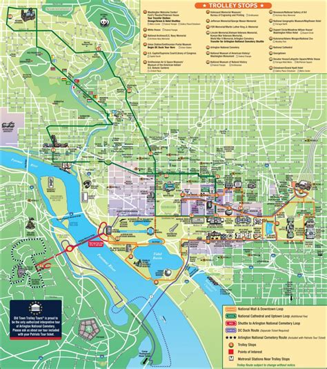 Washington, D.c. Tourist Attractions Map - Tourist Map Of Dc Printable ...