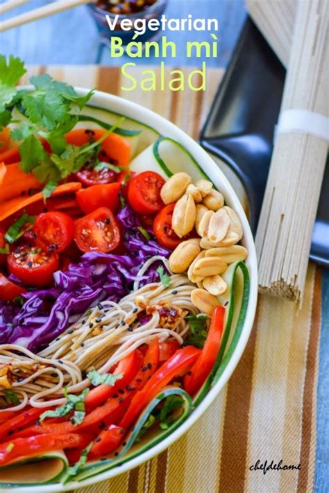 Asian Vegetarian Banh Mi Salad Recipe | ChefDeHome.com