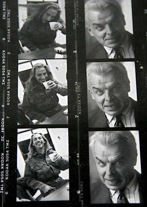 Film negative of Frank Silva & Ray Wise behind the scenes of the second ...