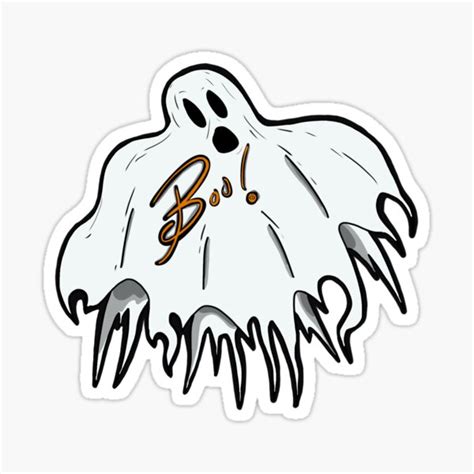 "A scary small ghost" Sticker for Sale by TrickySticks | Redbubble