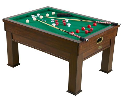 3 in 1 - Rectangular SLATE Bumper Pool, Card & Dining Table in Walnut by Berner Billiards ...
