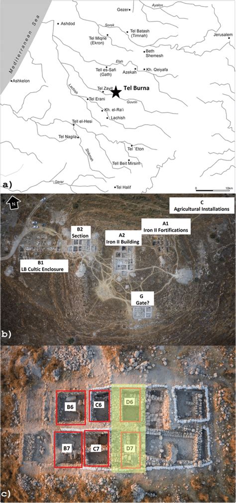 (a) Map of Iron Age settlements in the Shephelah in the vicinity of Tel... | Download Scientific ...