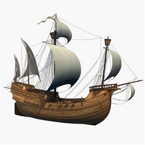 Caravel 3D Model #AD ,#Caravel#Model | Sailing, Sailing ships, Model ...