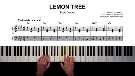 Fools Garden - Lemon Tree - Piano Sheet Music - YouTube