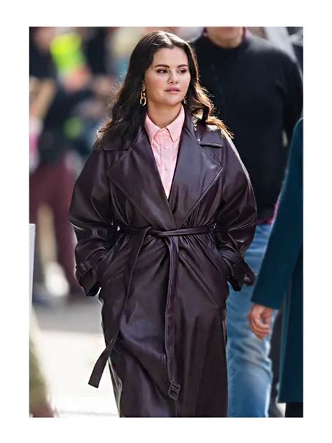 Selena Gomez Only Murders In The Building S3 Mabel Mora Leather Coat