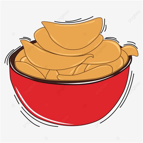 Bowl Of Chips, Bowl, Chips, Cassava Chips PNG and Vector with ...